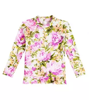 Плавательный топ Halcyon с цветочным принтом Zimmermann Kids, разноцветный