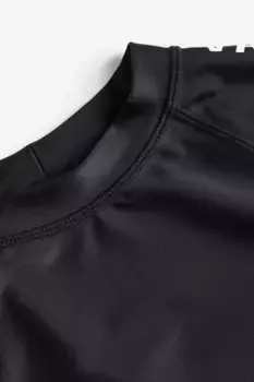Плавательный топ с upf 50 H&M, черный