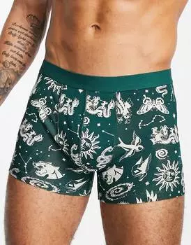 Плавки ASOS DESIGN с небесным принтом по всей поверхности