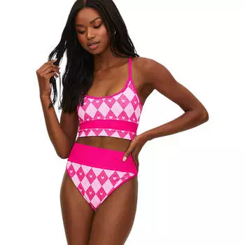 Плавки Beach Riot Emmy Bikini Cross My Heart, розовый