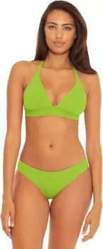 Плавки BECCA Fine Line Rib Adela Hipster Bottoms, цвет Kiwi