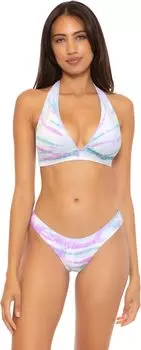 Плавки BECCA Iconic Adela Pucker Rib Hipster Bottoms, цвет Orchid/Jasper