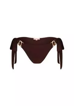 Плавки бикини Amour со стильной отделкой камнями Moda Minx, цвет coffee