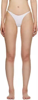 Плавки бикини белого цвета со звездами Mugler