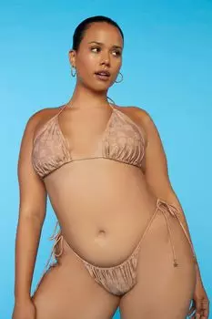 Плавки бикини больших размеров с принтом Sports Illustrated и геопринтом Forever 21