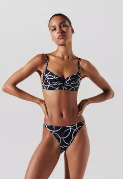 Плавки бикини Brazilian KARL LAGERFELD, круг черно-белые