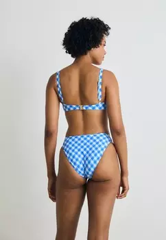 Плавки бикини CIAO BELLA CHECK HIGH LEG RUCHED SIDE PANT Seafolly, синий