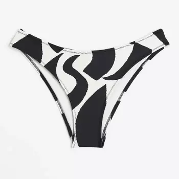 Плавки-бикини H&M Bikini, черный/белый