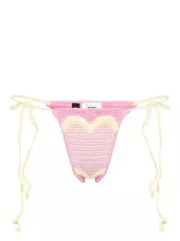 Плавки бикини Heart в технике кроше GCDS, розовый