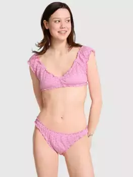 Плавки бикини Hudson с люверсами Pink By Frankies Bikinis, розовый