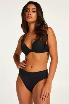 Плавки бикини Hunkemller Luxe черного цвета с завышенной талией Hunkemoller, черный