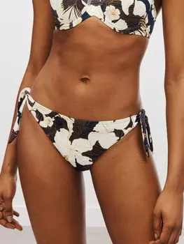 Плавки бикини John Lewis Aruba с завязками кролика темно-синего цвета слоновой кости