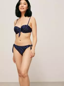 Плавки бикини John Lewis zizi с завязками по бокам, сине-черные