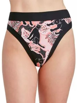 Плавки бикини Jungle Bcbgeneration с высокой посадкой, черный/розовый