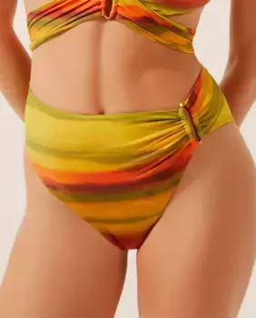 Плавки бикини-кюлоты с принтом Agua de coco, мультиколор