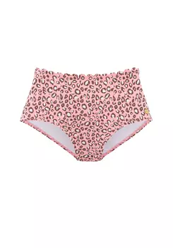 Плавки бикини LASCANA Highwaist, цвет lachs bedruckt