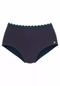 Плавки бикини LASCANA Highwaist, цвет navy trkis