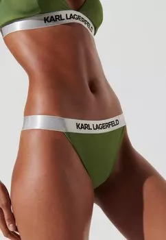 Плавки бикини Logo KARL LAGERFELD, серый металлик
