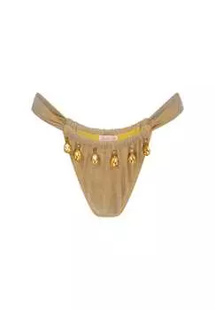 Плавки бикини Lumiere с каплями и красивыми подвесками Moda Minx, золотой