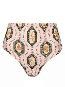 Плавки бикини Magenta Calado с завышенной талией Agua By Agua Bendita, розовый