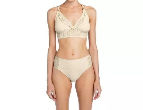 Плавки бикини Marlow с высокой талией цвета экрю Robin Piccone, цвет ecru