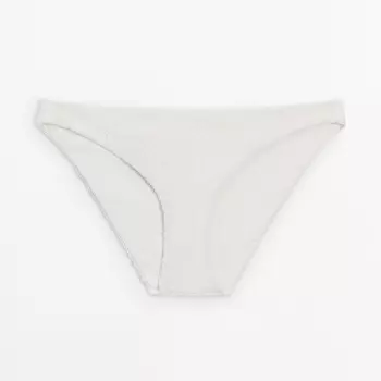 Плавки бикини Massimo Dutti Textured, кремовый
