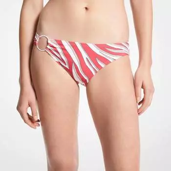 Плавки бикини Michael Michael Kors Zebra Print Bottom, розовый/белый