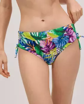 Плавки бикини миди с цветочным принтом и сборками Ysabel Mora, мультиколор