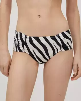 Плавки бикини миди с принтом «зебра» Ysabel Mora, мультиколор