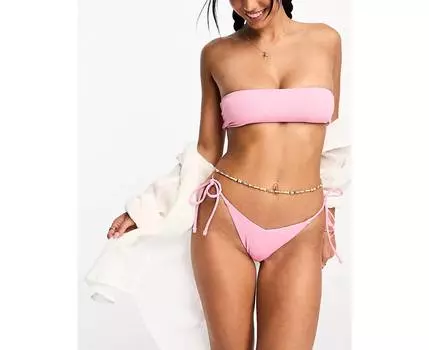Плавки бикини нежно-розового цвета Pull&Bear