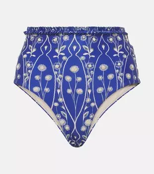 Плавки бикини Nopal с завышенной талией Agua By Agua Bendita, синий