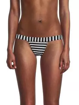 Плавки бикини Norma Kamali в полоску, черный/белый