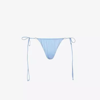Плавки бикини Rio средней посадки из переработанного эластичного полиамида с завязками Away That Day, голубой