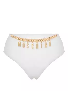 Плавки-бикини с цепочками Moschino, белый