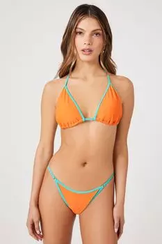 Плавки бикини с контрастной окантовкой Forever 21, коричневый