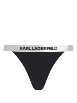 Плавки бикини с логотипом KARL LAGERFELD, черный