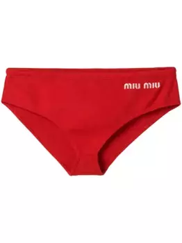Плавки бикини с логотипом MIU MIU, красный