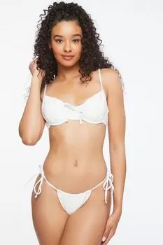 Плавки бикини с люверсами Forever 21, ванилла