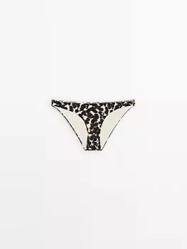 Плавки бикини с низкой посадкой Massimo Dutti, черный