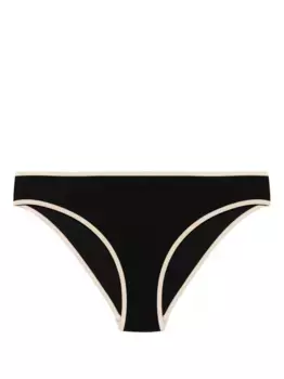 Плавки бикини с отделкой в полоску TOTEME, черный