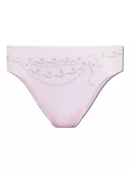 Плавки бикини с принтом цепочек Versace, розовый