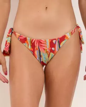 Плавки бикини с принтом и бантом Ro de Sol, красный