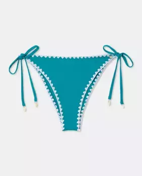 Плавки бикини с простыми фестончатыми краями Green Coast, изумрудный