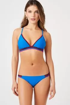 Плавки бикини с шевронной отделкой Forever 21, синий