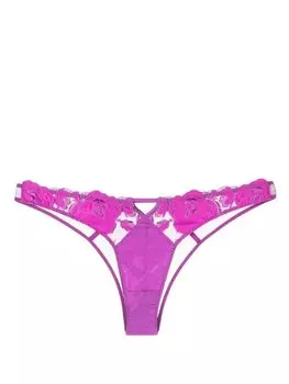 Плавки бикини с вышивкой Fleur Du Mal, фиолетовый