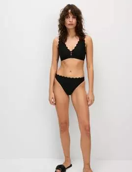 Плавки бикини с высоким вырезом из неопрена Marks & Spencer, черный