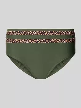 Плавки бикини с высокой талией и эластичным поясом, модель «Аделин» LASCANA, оливковый
