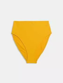Плавки бикини с высокой талией Marks & Spencer, цвет Bright saffron