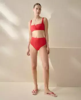 Плавки бикини с высокой талией nfasis, красный