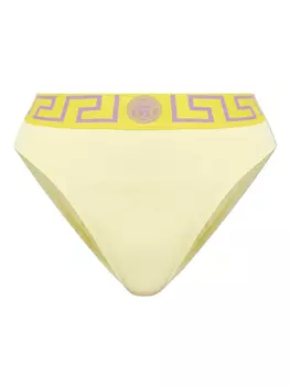 Плавки бикини с высокой талией Versace Greca Border, желтый